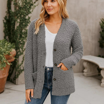 Veste Douillette Féminine avec Poches et Capuchon