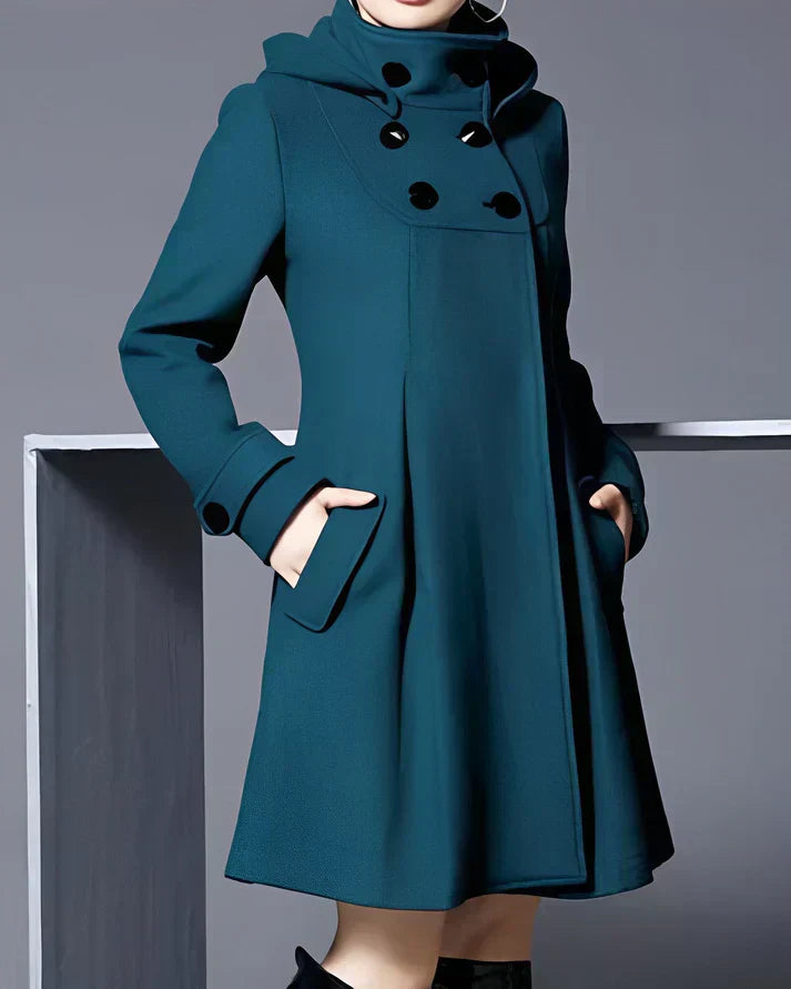 Manteau Femme Marine à Capuche Chic et Élégant - PanierRoyale