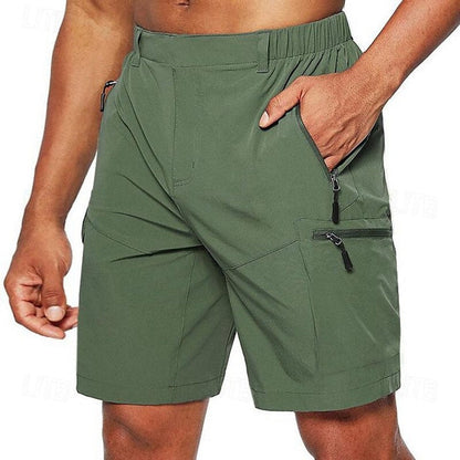 Short de course homme léger avec poches zippées