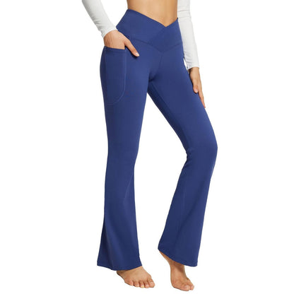 Pantalon Yoga Féminin Évasé Haute Taille