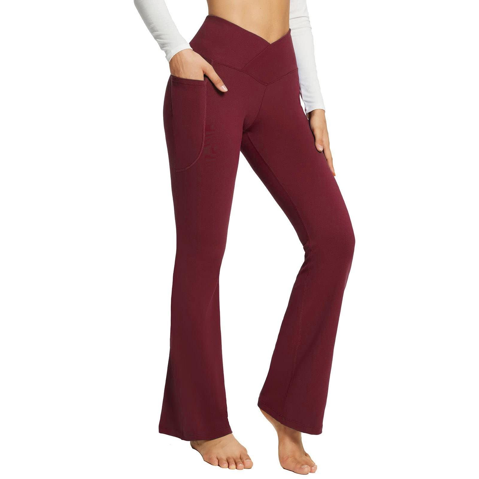 Pantalon Yoga Féminin Évasé Haute Taille - PanierRoyale