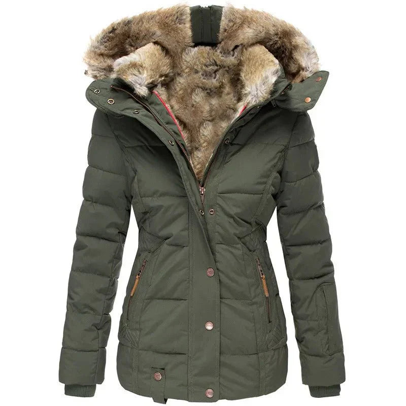 Doudoune Hiver Vented et Chaude avec Capuche Amovible