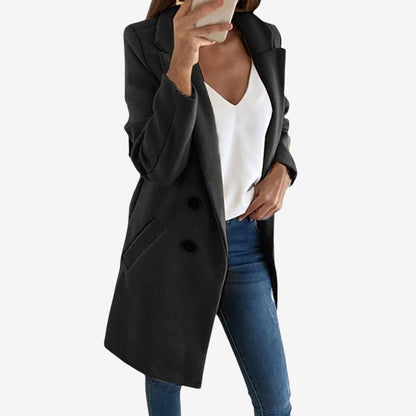 Manteau femme Chic avec Poches et Col Tailleur - PanierRoyale