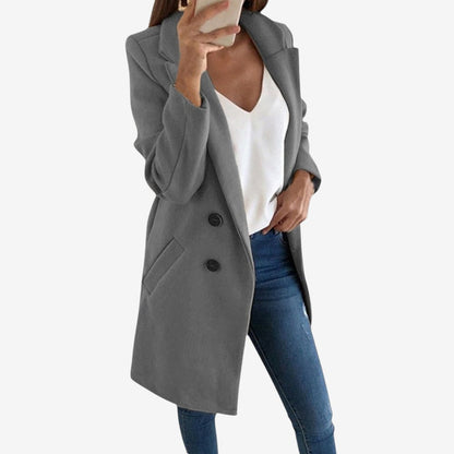Manteau femme Chic avec Poches et Col Tailleur