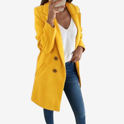 Manteau femme Chic avec Poches et Col Tailleur