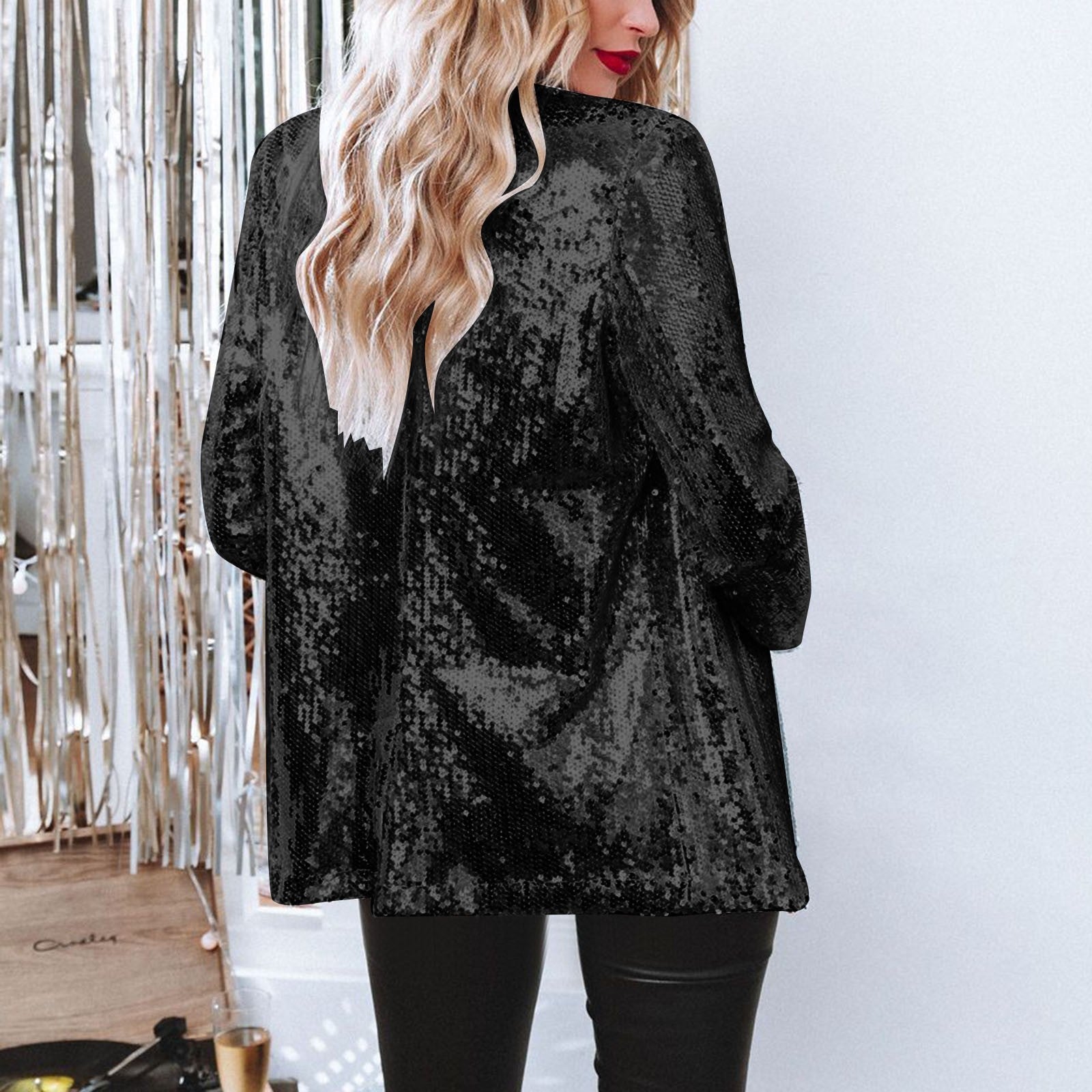 Blazer Femme Glamour Paillettes Élégant Soirée - PanierRoyale