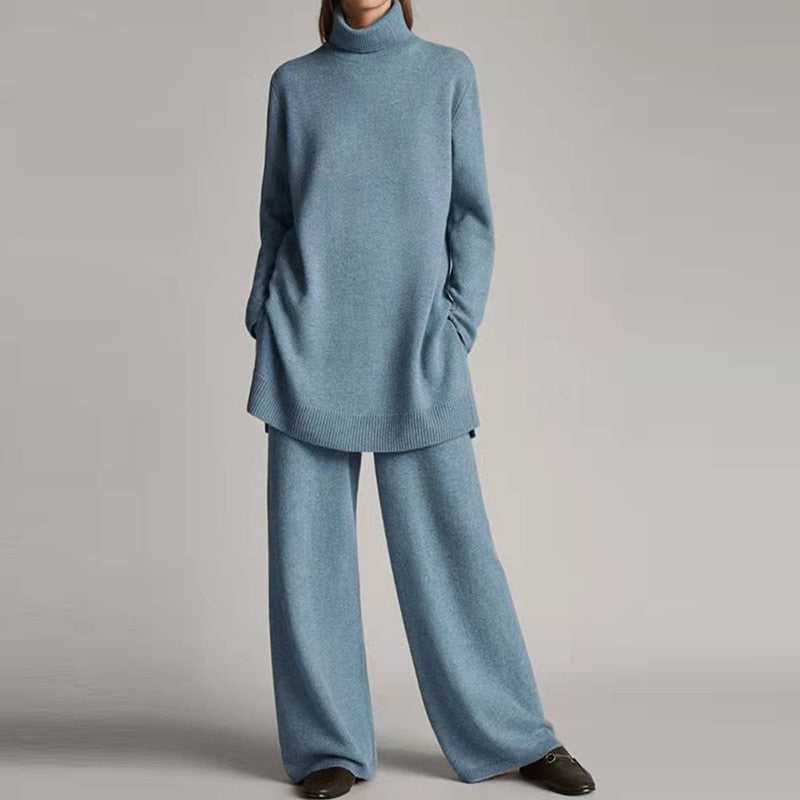Ensemble Molleton Femme Confortable Col Roulé