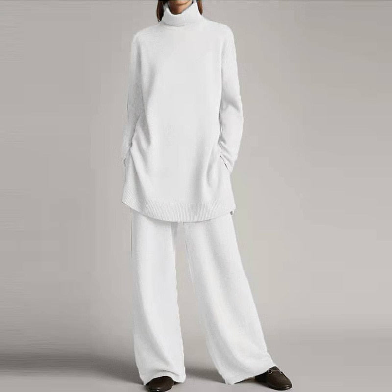 Ensemble Molleton Femme Confortable Col Roulé