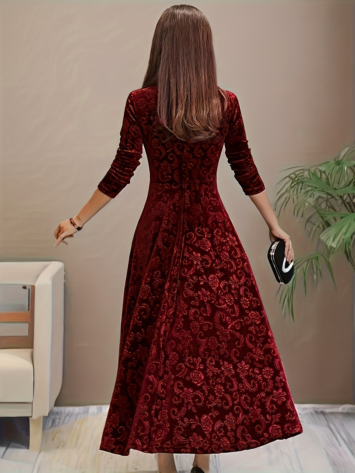 Robe Soirée Fleurs en Soie pour Femmes