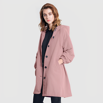 Imperméable Femme Capuche Turquoise Clair
