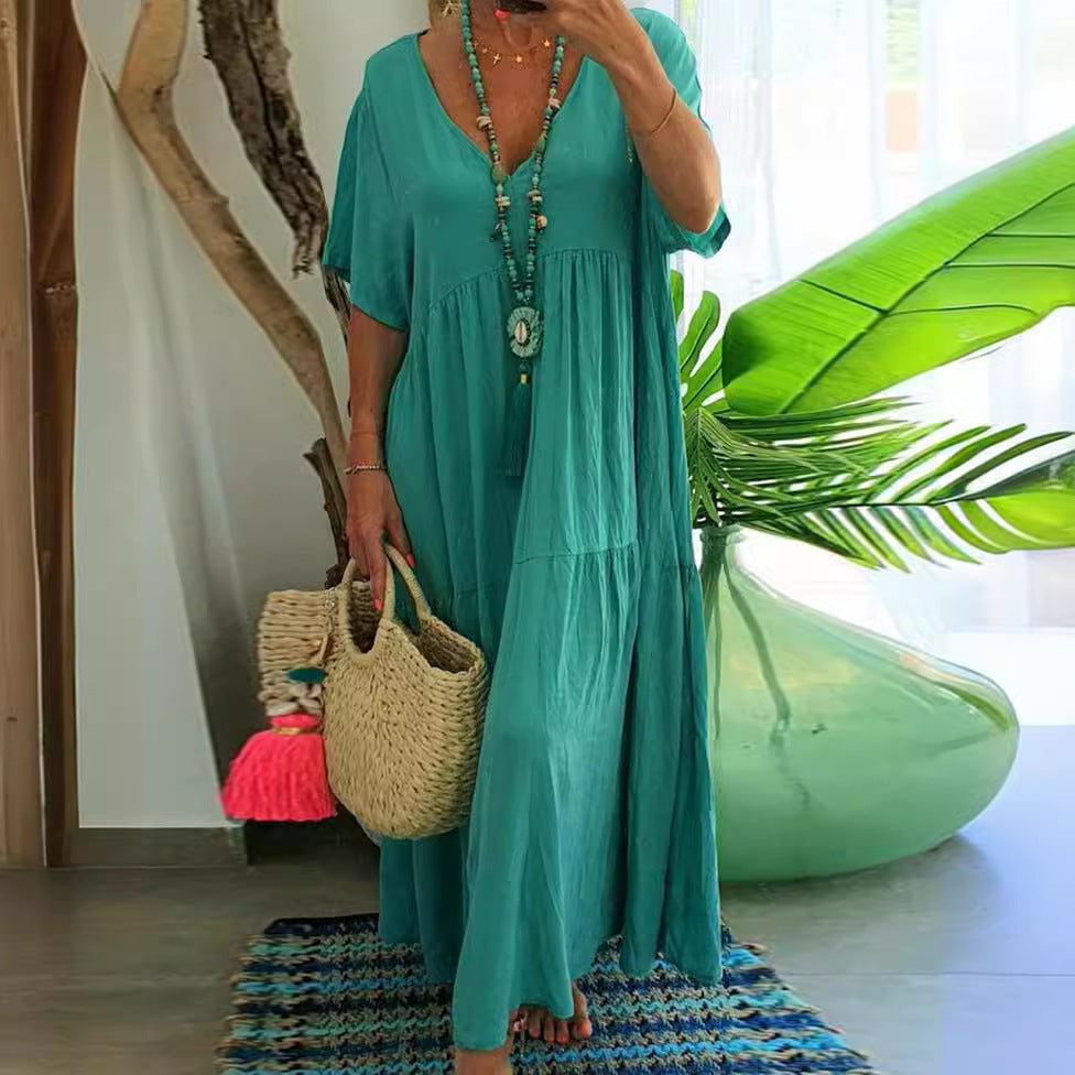 Robe Plage Longue et Légère pour Été - PanierRoyale