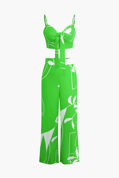 Ensemble Deux Pièces Top Nœud et Pantalon Bamboo