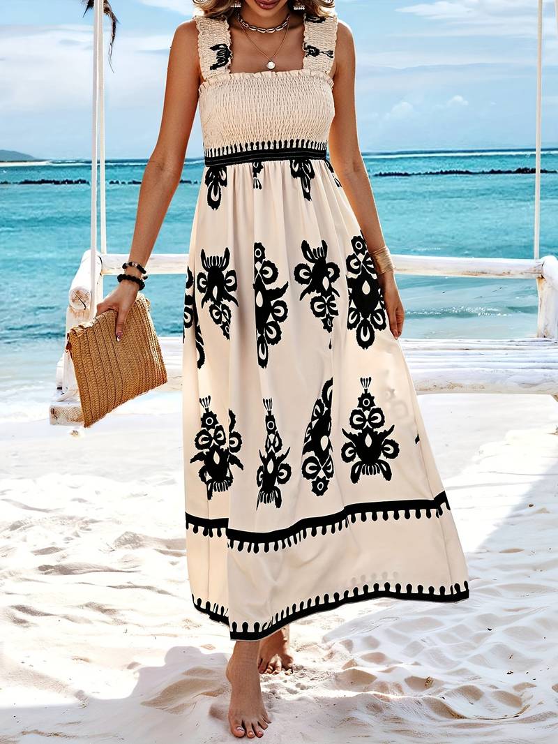 Robe Longue Bohème Confortable pour Femme