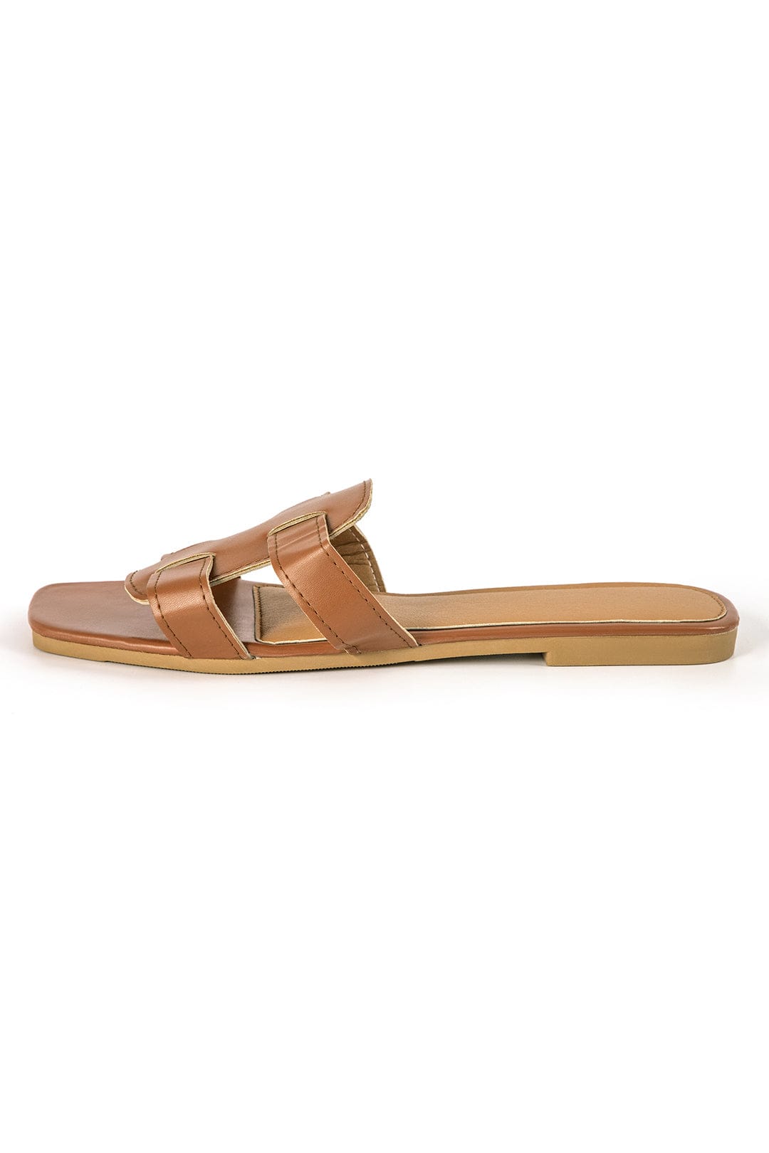 Sandales brunes décolletées avec décoration élégante