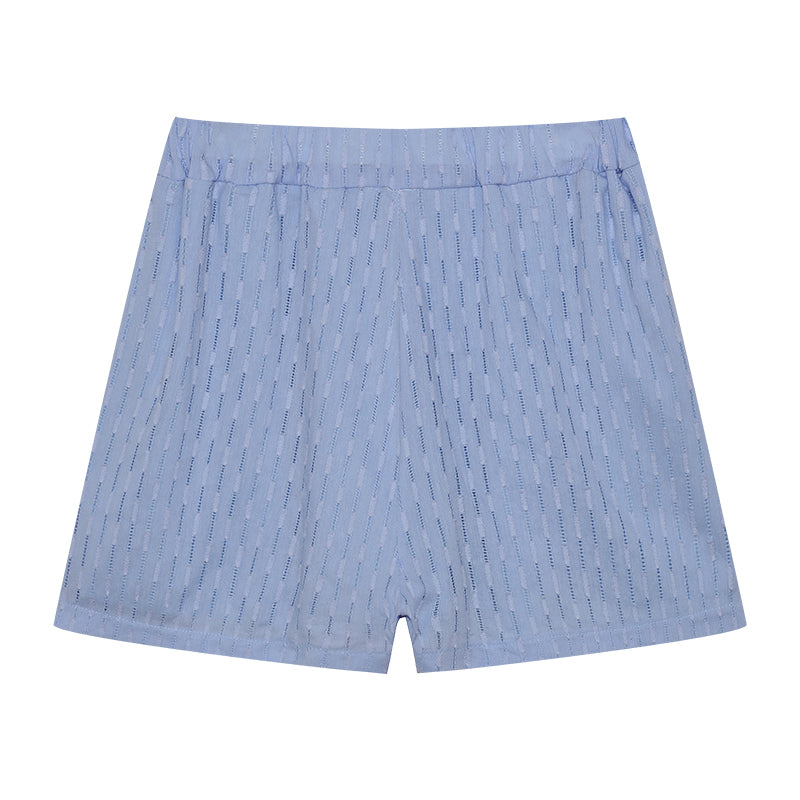 Ensemble Décontracté Femme : Blouse et Short en Coton Oversize