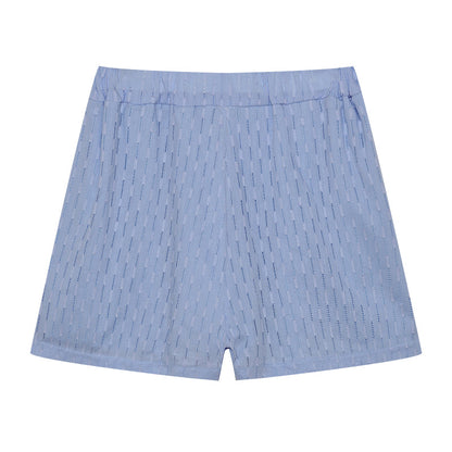 Ensemble Décontracté Femme : Blouse et Short en Coton Oversize