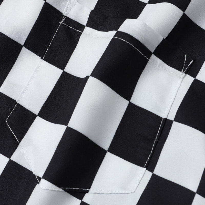 Chemise Homme Manches Courtes Carreaux Polyvalente