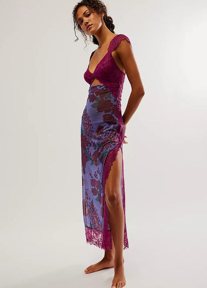 Robe Été en Dentelle Féminine - Tissu Doux et Élégant
