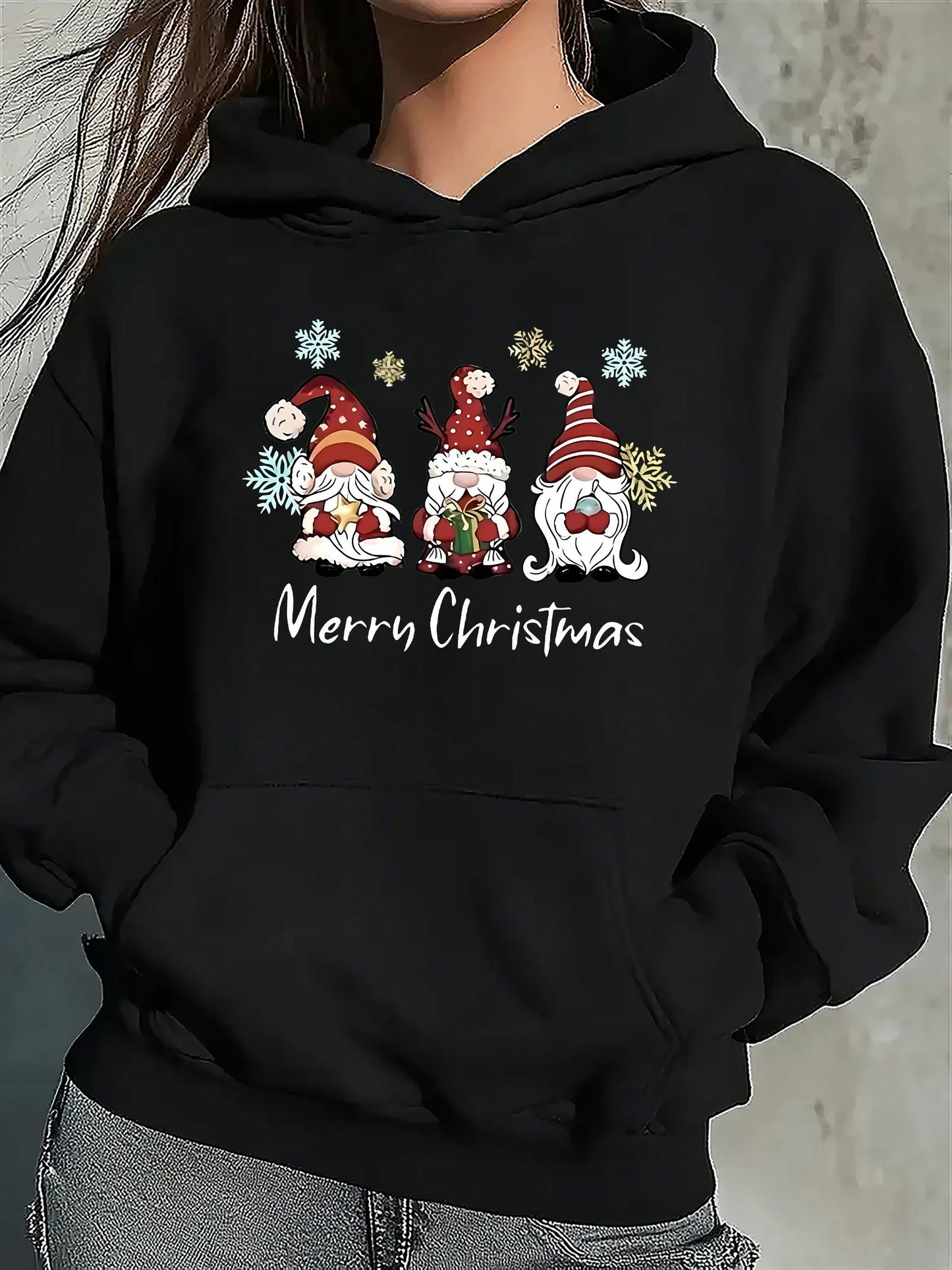 Pull Femme Hiver Doux avec Motif Neige Coloré