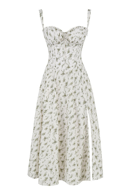 Robe Midi Taille Étroite Rose Pâle