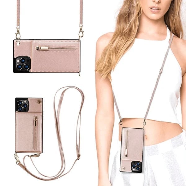Housse iPhone Femme Cuir Porte-cartes Zippé Pratique - PanierRoyale
