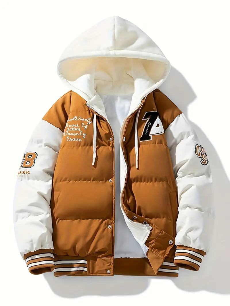 Veste Imperméable Hiver pour Homme avec Capuche et Fermeture Éclair - PanierRoyale