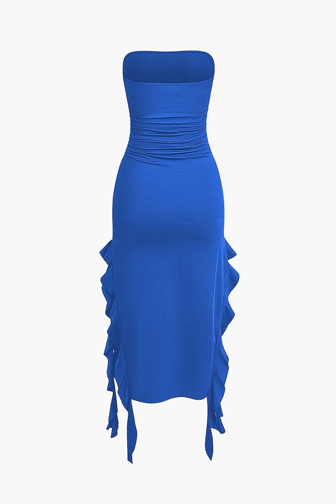 Robe Maxi Élégante avec Volants Féminins