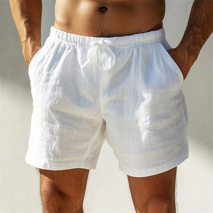 Short Homme Lin Coton Confortable pour Été