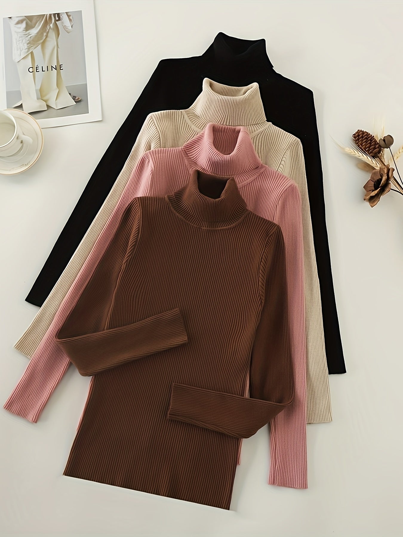 Pull Col Roulé Doux et Confortable pour Femme