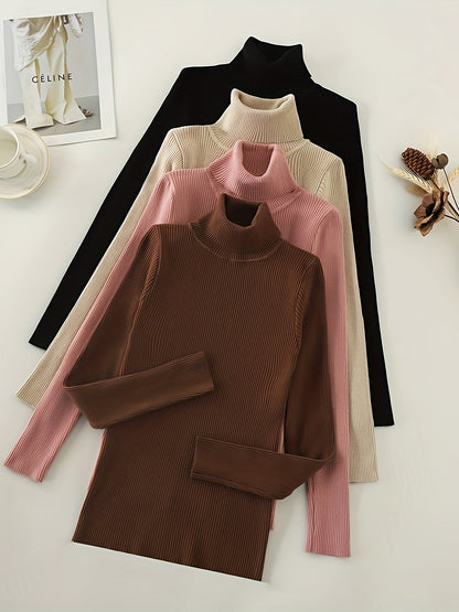 Pull Col Roulé Doux et Confortable pour Femme