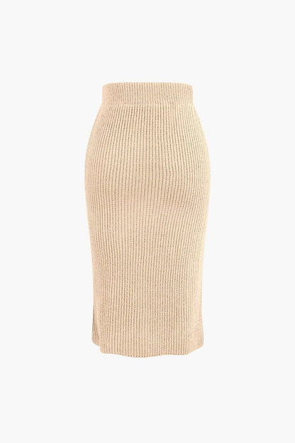 Robe Élégante Ensemble Col Rond et Jupe Pencil