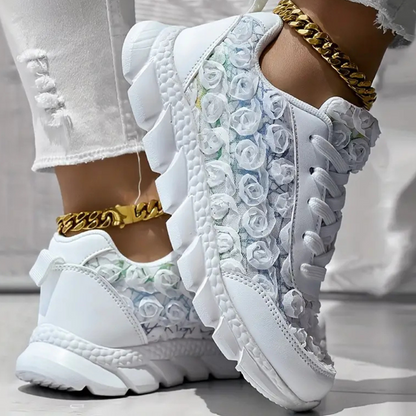 REBEKAH - Chaussures Classe en 3D pour Femmes avec Motif Floral