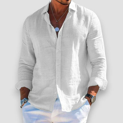 Chemise Homme Coton Polyester Légère Coupe Classique