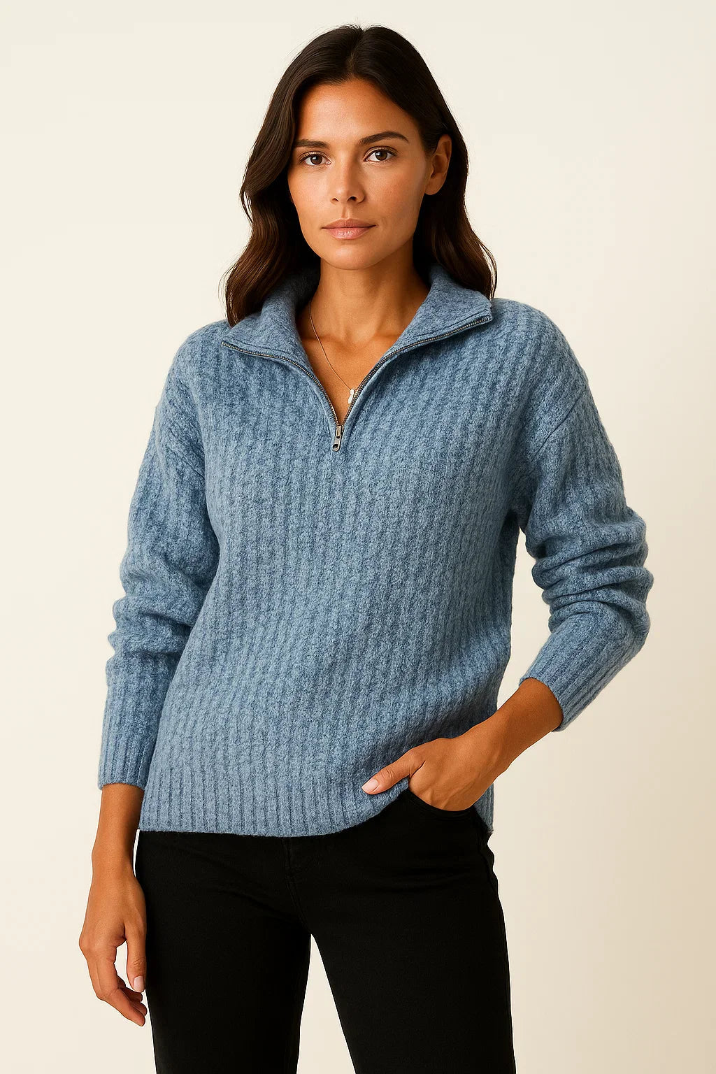 Pull Rose Confortable en Maille Élégante - vue 2