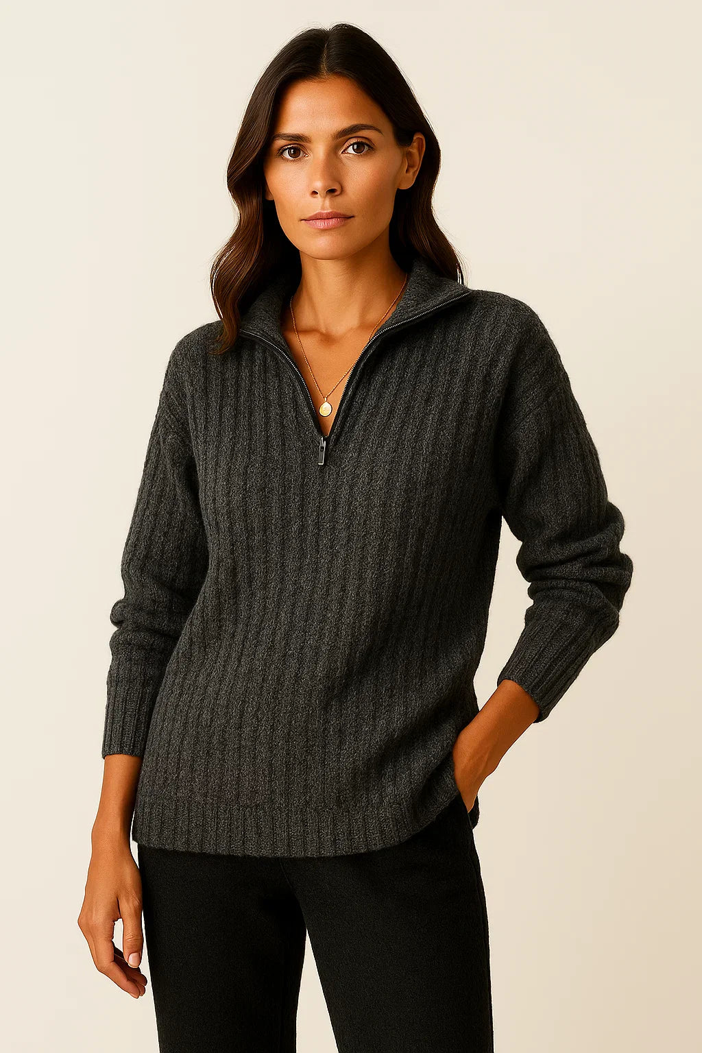 Pull Rose Confortable en Maille Élégante - vue 5
