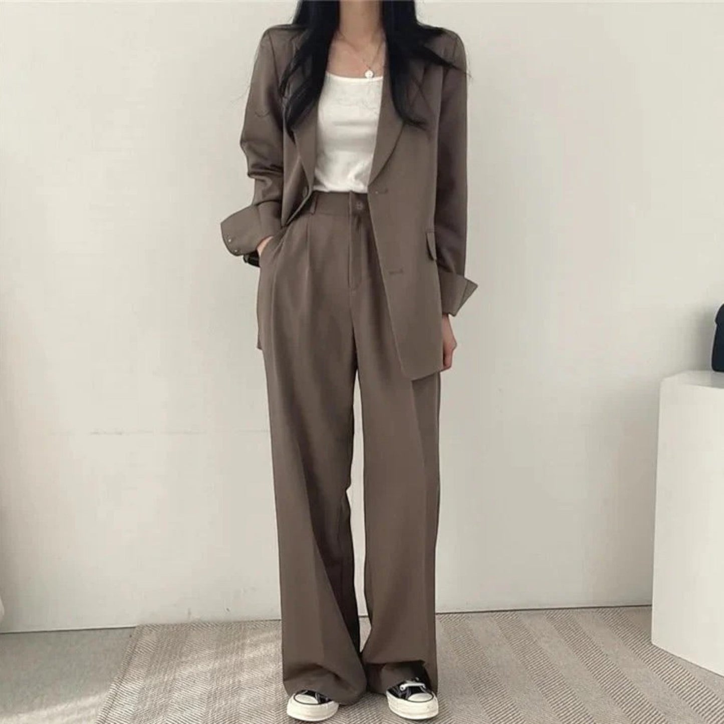 Élina | Ensemble Blazer Surdimensionné Décontracté Pour Femmes