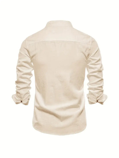 Chemise Homme Coton Décontracté à Boutons