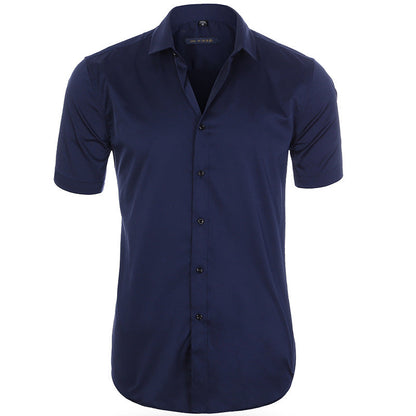 Chemise Homme Manches Courtes Marine Relaxed