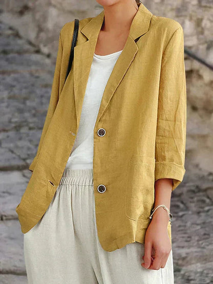 Veste Blazer Femme Manches Longues Chic