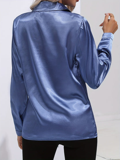 Chemise Femme en Soie Élégante Manches Longues