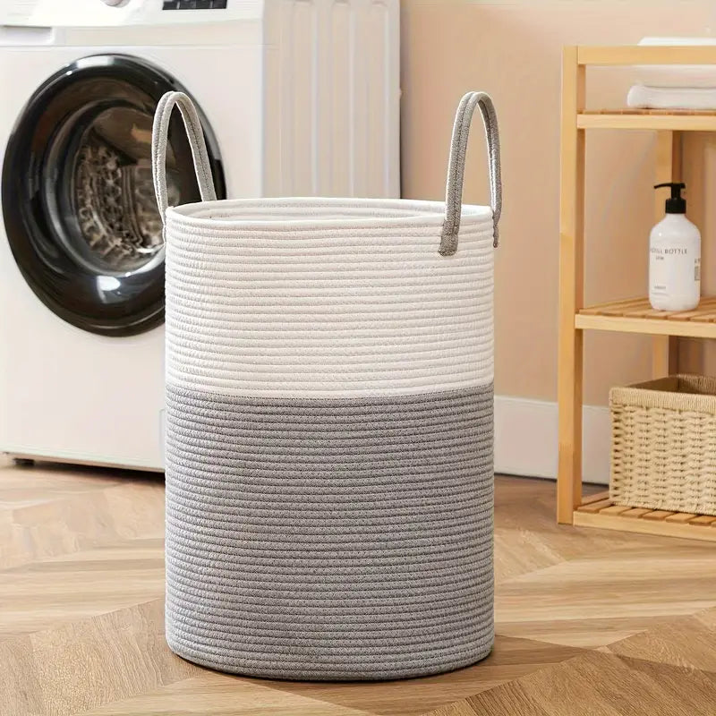 Corbeille à linge Moderne avec Compartiment de Rangement