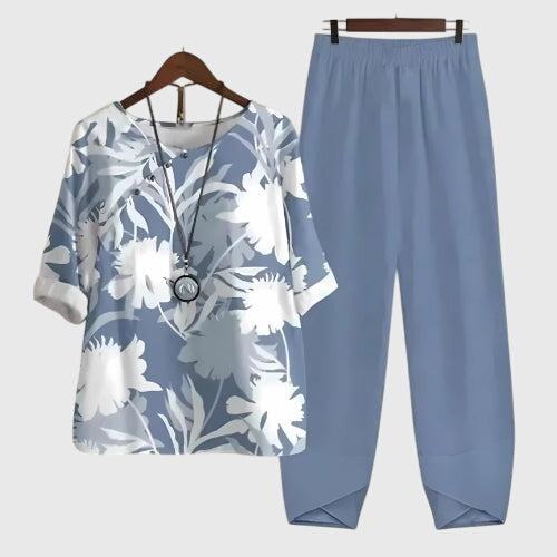 Ensemble Deux Pièces Femme Élégant Imprimé Papillons