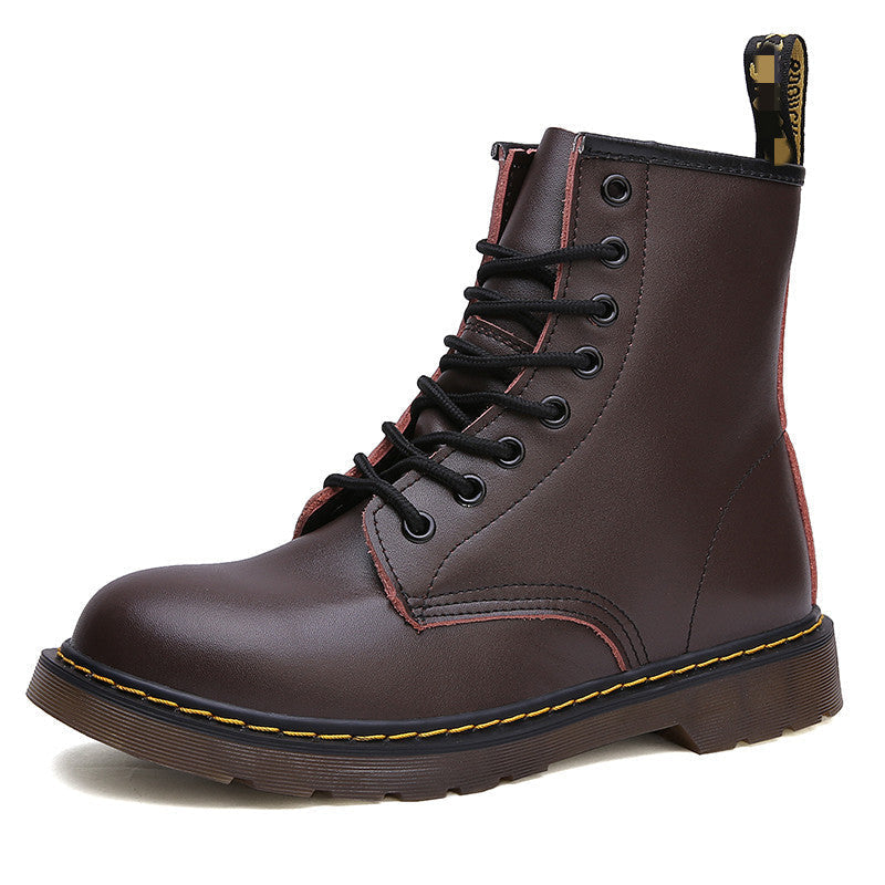 Bottines Unisexe Cuir Imperméable Coupe Montante