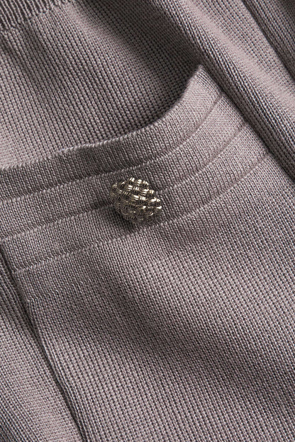 Cardigan et Pantalon Large pour Femme Ensemble Décontracté