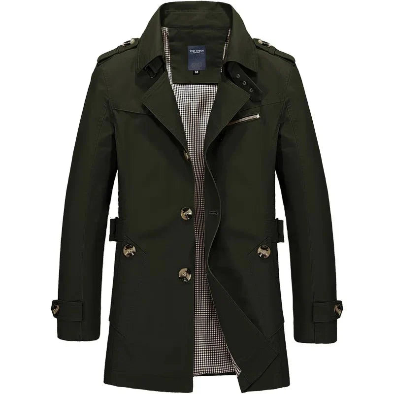 Veste Homme Hiver Élégante et Chaude Mi-Longue
