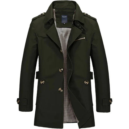 Veste Homme Hiver Élégante et Chaude Mi-Longue