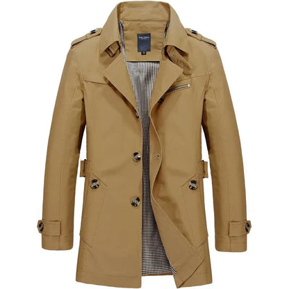 Veste Homme Hiver Élégante et Chaude Mi-Longue