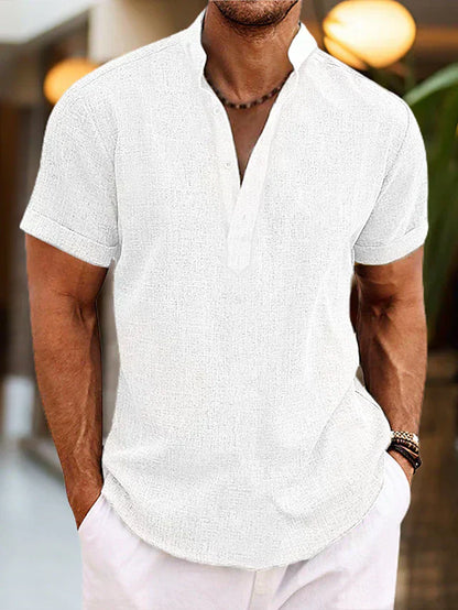 Chemise Homme Coton Rose Clair Décontractée