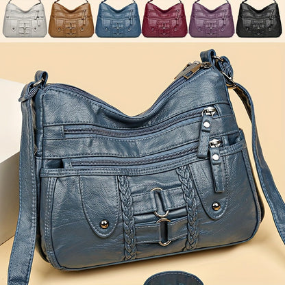 Sac à Main Cabas Femme avec Fermeture Éclair et Bretelle Ajustable