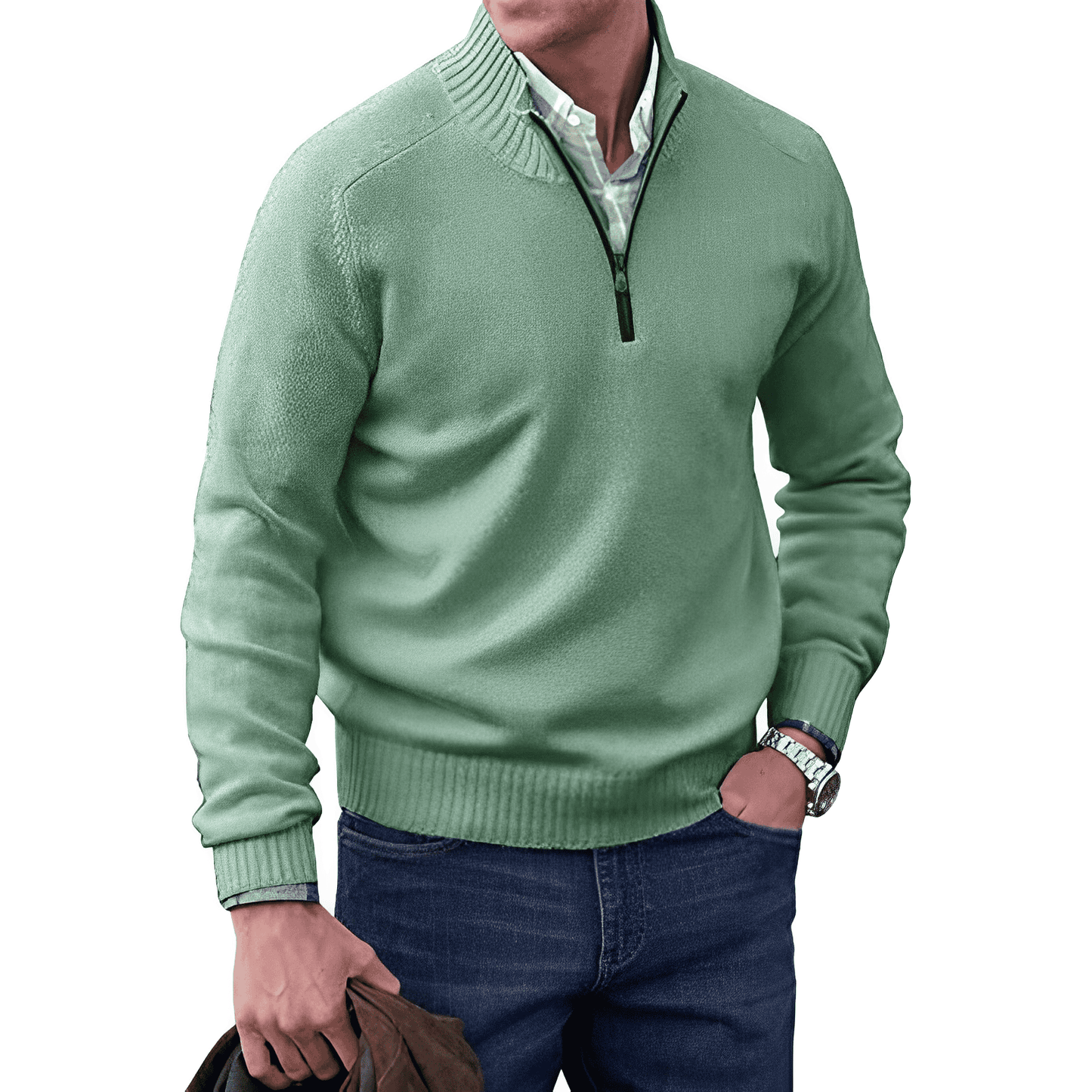 Pull Cachemire Homme Chic – Col Montant et Doux